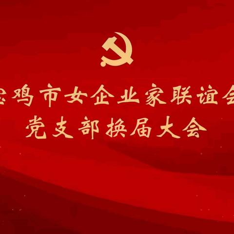 宝鸡市女企业家联谊会党支部换届大会