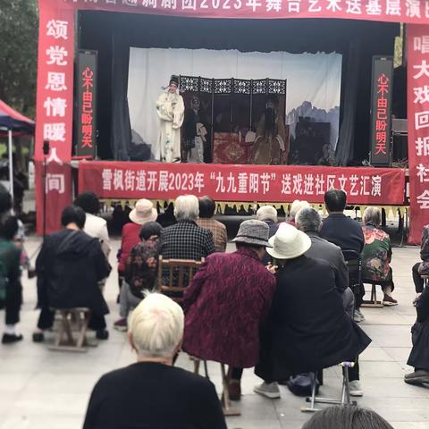 雪枫街道开展“九九重阳节”送戏进社区文化活动