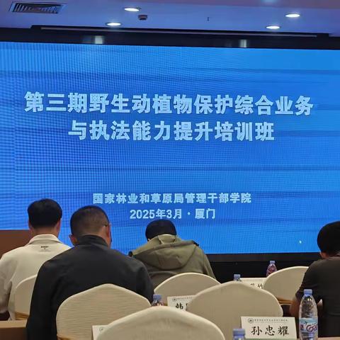 参加2025年厦门举办野生陆生动植物保护综合业务与执法能力提升培训班