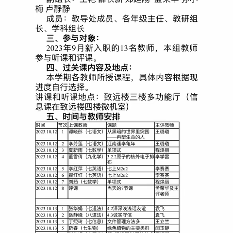 一路追寻 一路花开——德州东城中学新入职教师过关课纪实