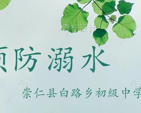 白路乡初级中学开展“珍爱生命，预防溺水”签名活动