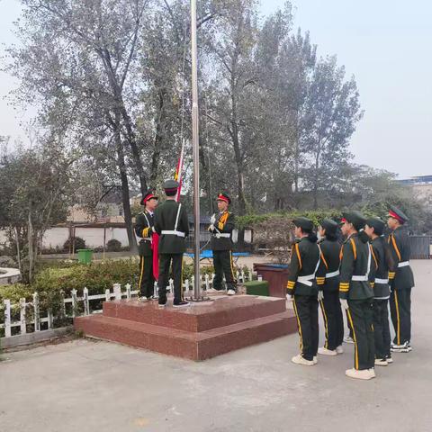 太和县新华学校升旗仪式