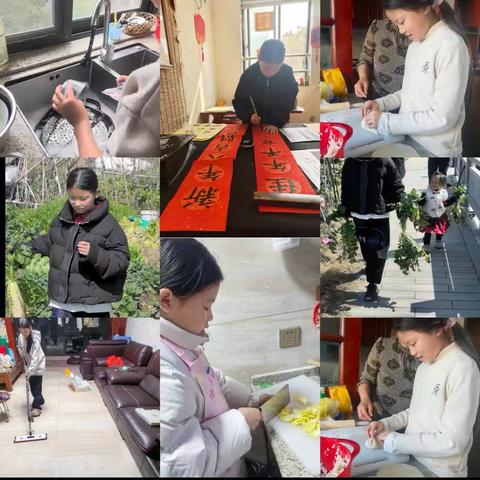寒假里的“勤劳小马”——七色花小队劳动集锦
