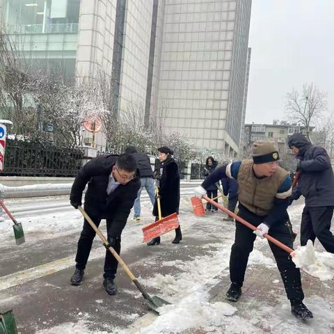 道路除冰保畅通，凝心聚力暖民心——济南市房产交易中心青年文明号在行动