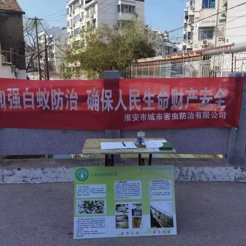 淮安市城市害虫防治有限公司组织开展 “白蚁防治科普知识进社区”公益宣传活动