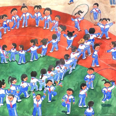 阳光大课间    运动你我他 ﻿白银区第二小学五年级四班