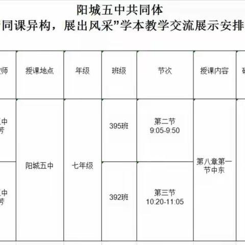 【博雅五中】“同课”绽放精彩  “异构”彰显新意