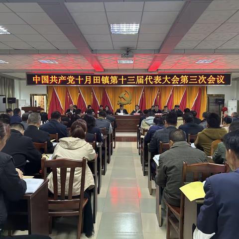 乘势而上开新局 接续奋斗启新程——中国共产党十月田镇十三届代表大会第三次会议胜利召开