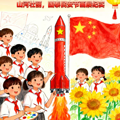 童心绘祖国，礼赞新时代—博兴县曹王镇中心小学国庆节画展纪实