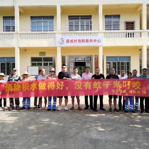 昌城村委会开展“防蚊灭蚊日”专项治理行动，全面守护村民健康