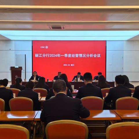 丽江分行召开2024年一季度经营情况分析会议