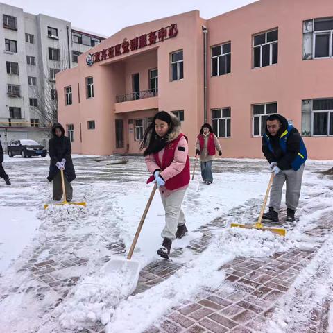 龙卉社区：清雪护行“两手抓”，筑牢雪天安全防线