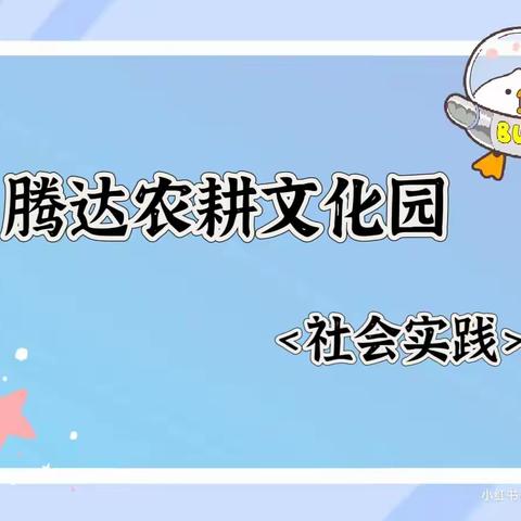 “实践体验促成长”→腾达农耕文化园中班社会实践活动