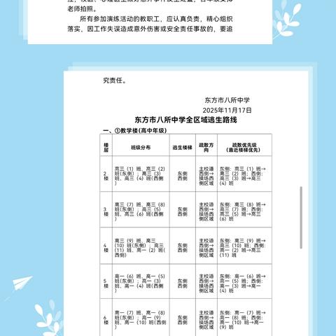 强化安全意识，筑牢生命防线——2025年八所中学防灾减灾应急疏散演练活动