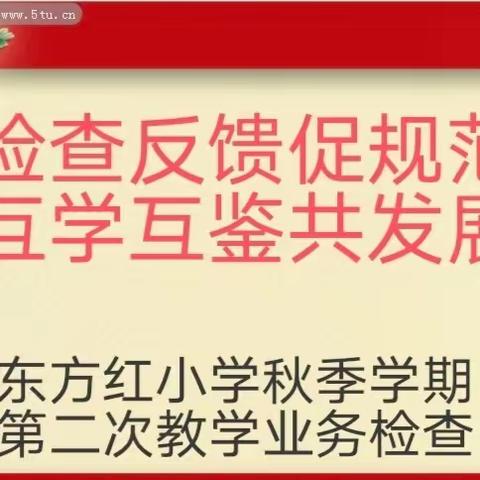 检查反馈促规范，互学互鉴共发展——郯城县东方红小学秋季学期第二次教学业务检查