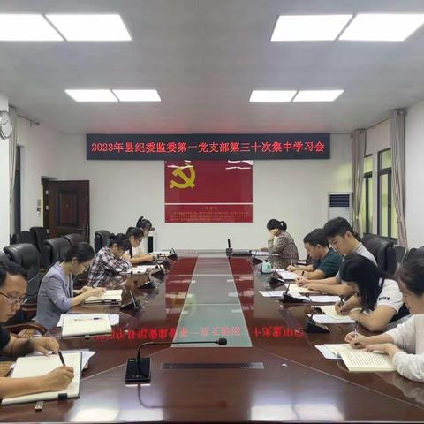 县纪委监委第一党支部召开2023年第三十次集中学习会