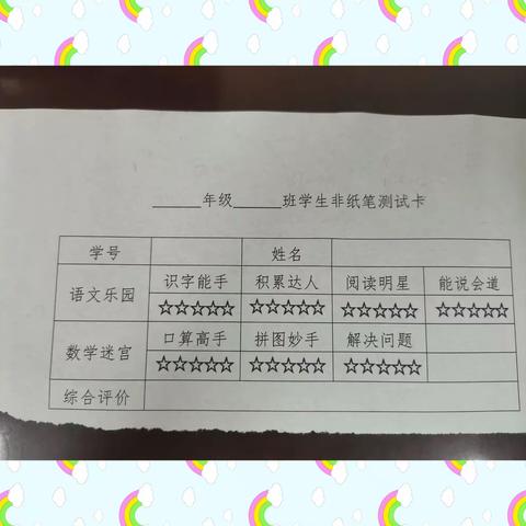 温县第四实验小学一二年级非纸笔测试