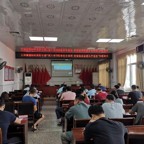 人和镇矮岗村后备干部深入学习纪律处分条例 持续推进全面从严治党”专题学习