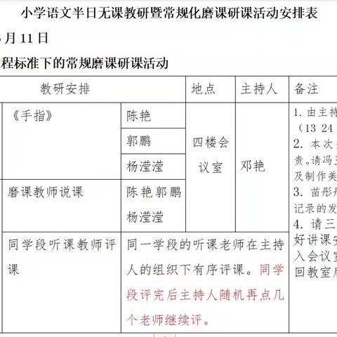 同课异构展风采，且研且思且成长——城头镇中心小学半日无课教研活动