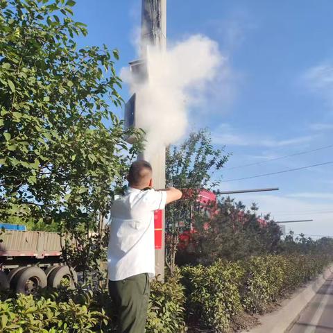 【和村磁山收费站】秒响应、快处置！成功化解信号灯灯柱起火安全隐患