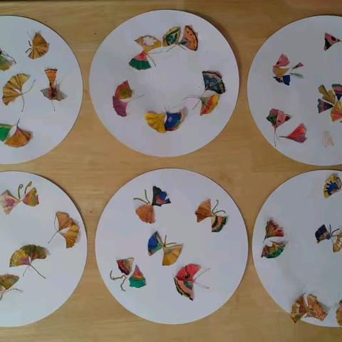 彩绘银杏叶——中二班美工区创意活动