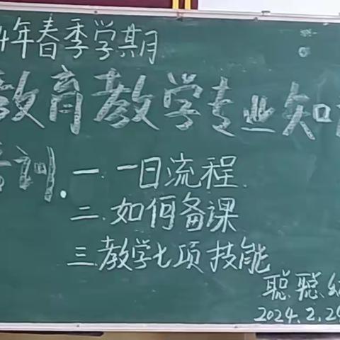 聪聪幼儿园2024年春季学期——教育教学专业知识培训