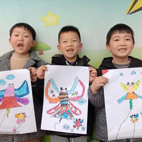 教办幼儿园大班绘画———《漂亮的风筝🪁》