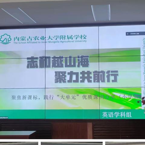 🤝志和越山海 聚力共前行——新城区爱民街小学英语组参加农大附校英语组新课标理论学习分享暨小学英语优秀课例分享线上同屏活动