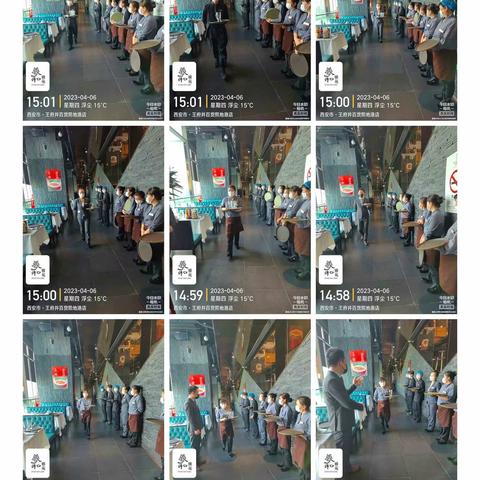 西安熙地港店托盘及菜品培训