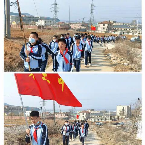 长海二中清明节祭扫烈士陵园活动