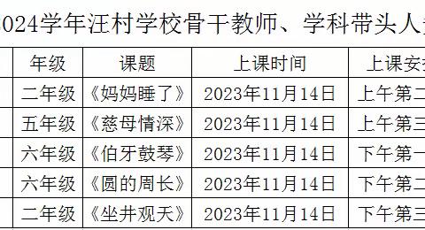 树带头旗帜 展领航风采 ——记汪村学校学科带头人评选活动