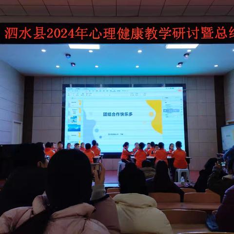 泗水县2024年心理健康教学研讨暨总结会