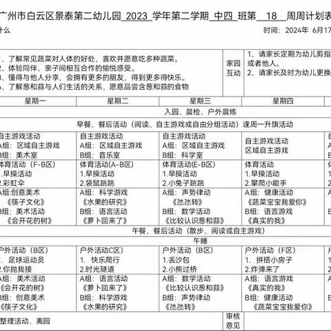 景泰第二幼儿园 中四班一周加油站