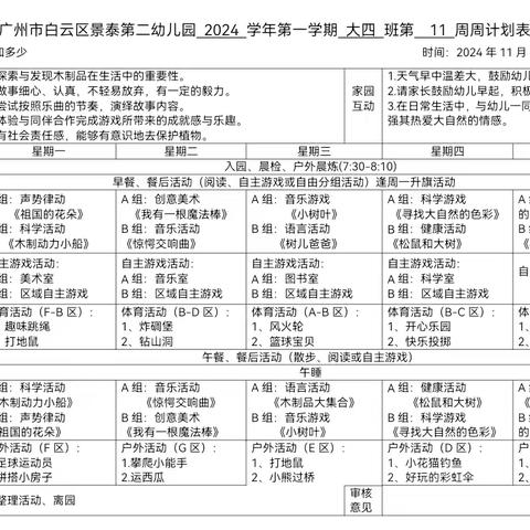 景泰第二幼儿园 大四班一周加油站