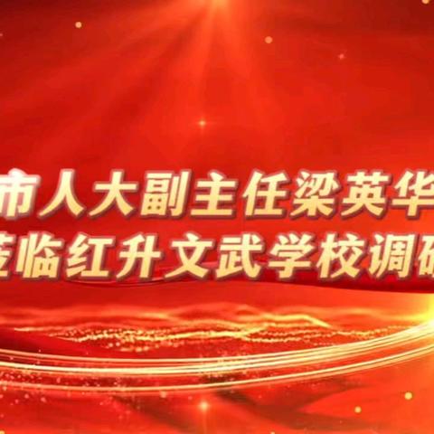 沧州市人大副主任梁英华一行领导莅临南皮红升文武学校调研武术，赋能文武教育发展