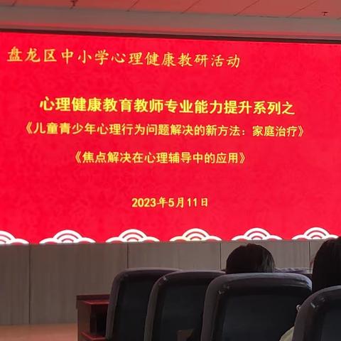 昆明市盘龙区心理健康教育教师专业能力提升讲座