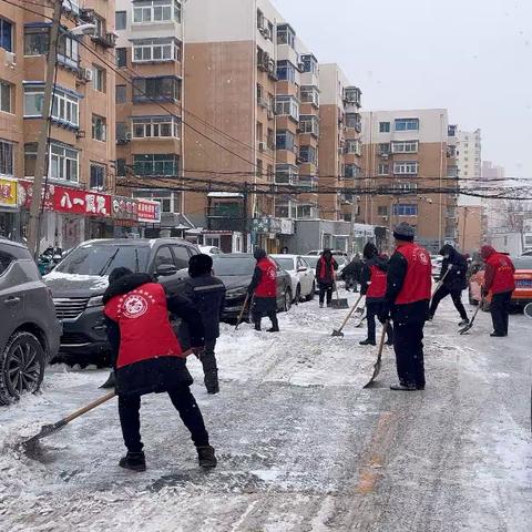 党建引领 以雪为令 暖心护航 清雪除冰暖民心