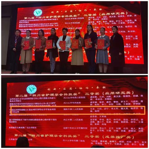 绵阳市第三人民医院《呼吸机序贯管理模式在重症AECOPD合并呼吸衰竭患者中的运用》项目荣获第二届“四川省护理学会科技奖”三等奖