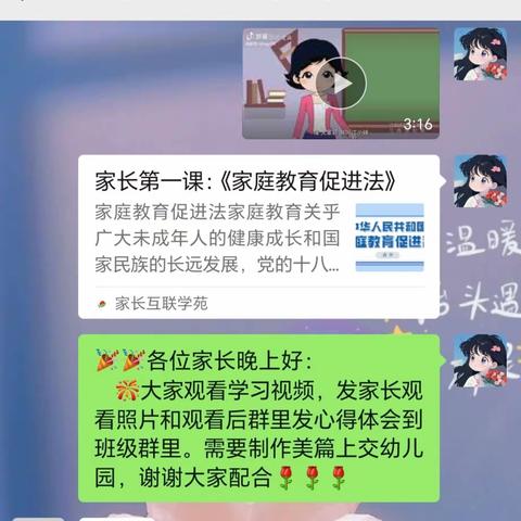 科区二幼大五班《家庭教育促进法》亲子观看活动心得