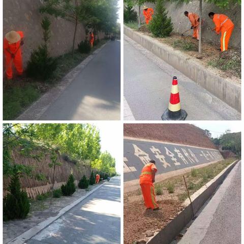 不负夏日好时光   汾西公路段绿化养护忙