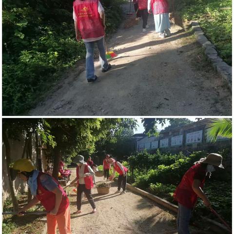 石碌镇中心幼儿园组织“双报道”党员开展志愿者服务先行助力创城主题党日活动