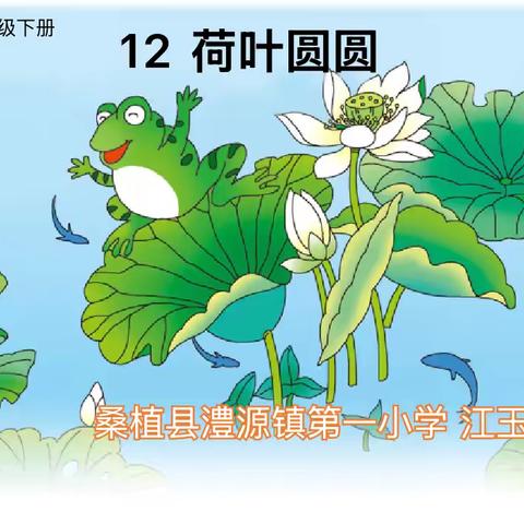 圆圆荷叶现美景，循循善诱育学生——一年级江玉霞老师课堂掠影