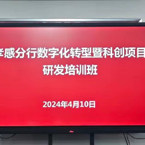 孝感分行举办数字化转型暨科创项目研发培训班