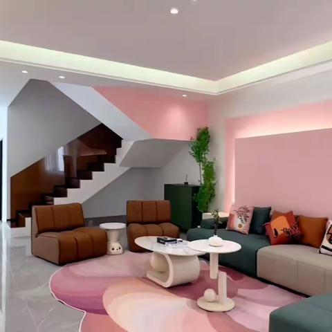 海陵岛网红泳池滑梯别墅｜E4202-多巴胺现代风格6房9床｜免费接送沙滩+私家花园大泳池+KTV+碳烤炉+麻将+厨房