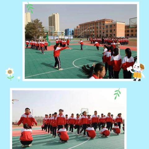 阳光课间展风采 律动风华向阳生 ﻿——民勤县新民小学开展“两操一活动”