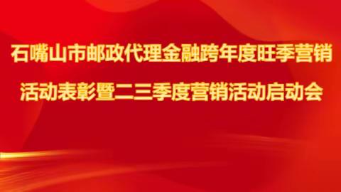 石嘴山市分公司召开代理金融跨赛第二阶段表彰暨二三季度营销活动启动会