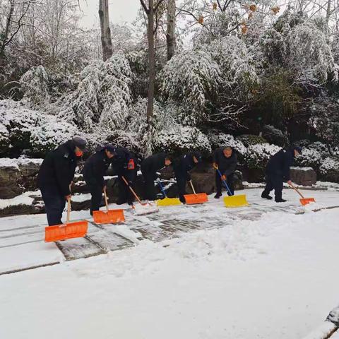 全员出击扫雪除冰，积极应对雨雪天气