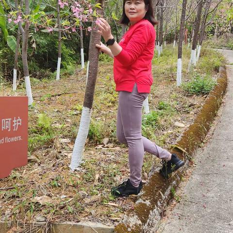户外留影的瞬间