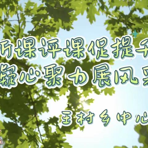 听课评课促提升 凝心聚力展风采——王村乡中心小学语文组听评课活动