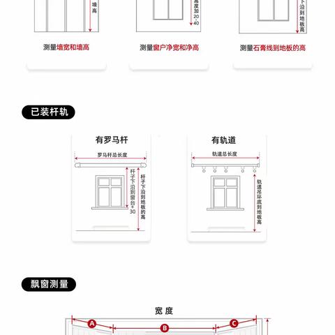 窗帘测量方法及注意事项